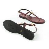 Maia Vega Taşlı Sandalet - Bordo