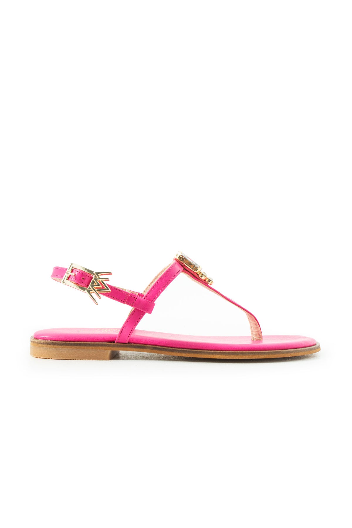 Maia Verga Crystal Sandals - Fuchsia